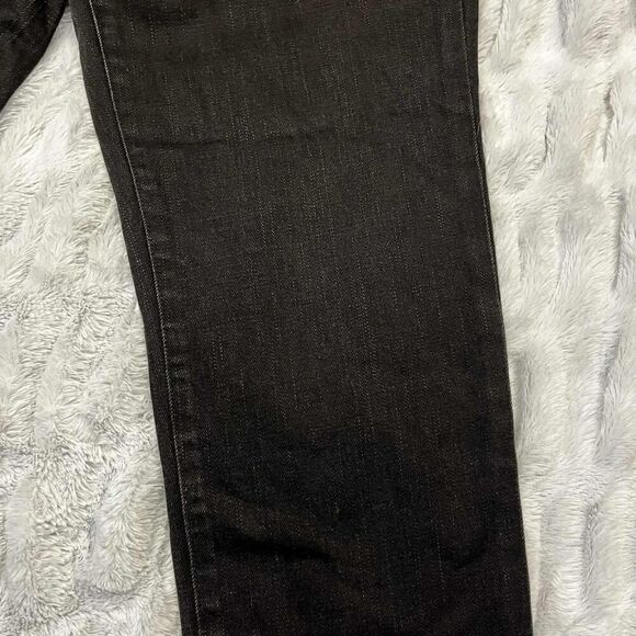 LRL Lauren Ralph Lauren Jeans Womens 8 Black Jeans Straight Zipper Ankles - Picture 6 of 14
